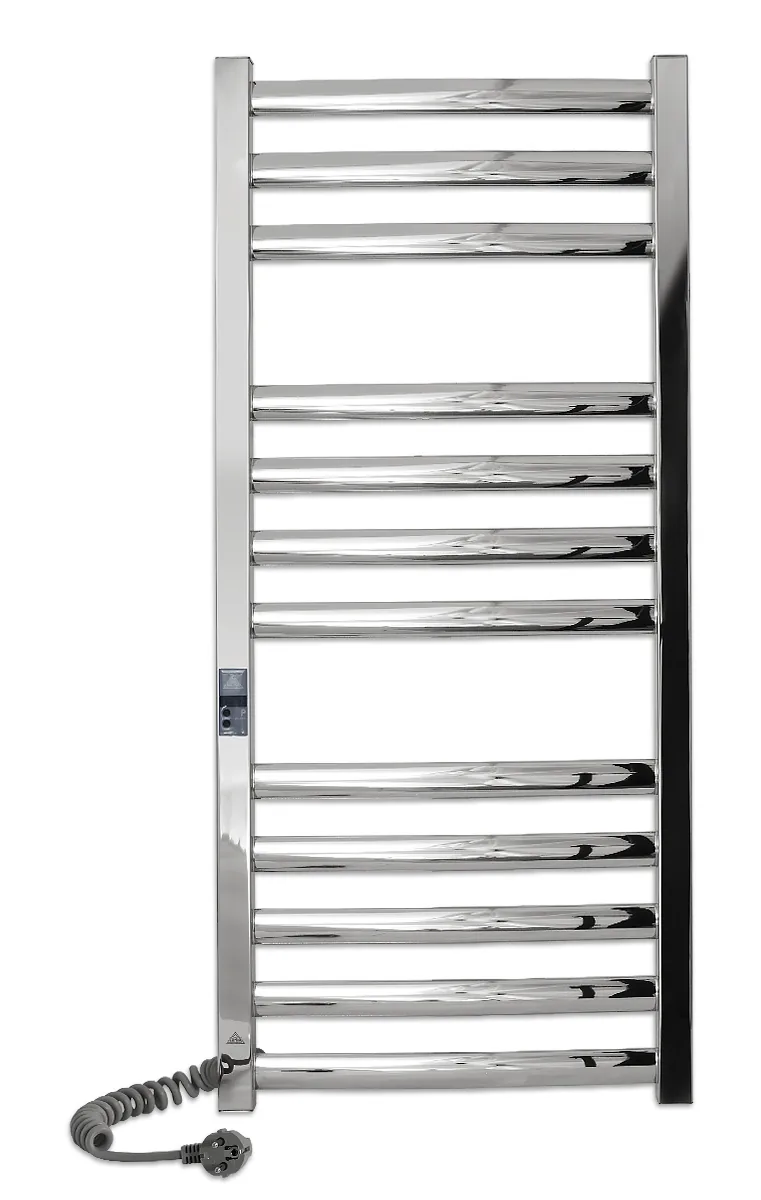 Grzejnik łazienkowy elektryczny Atlant Premium Electro 12 500×1200, przewód z lewej