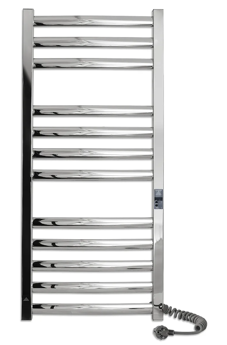 Grzejnik łazienkowy elektryczny Atlant Premium Electro 12 500×1200, przewód z prawej