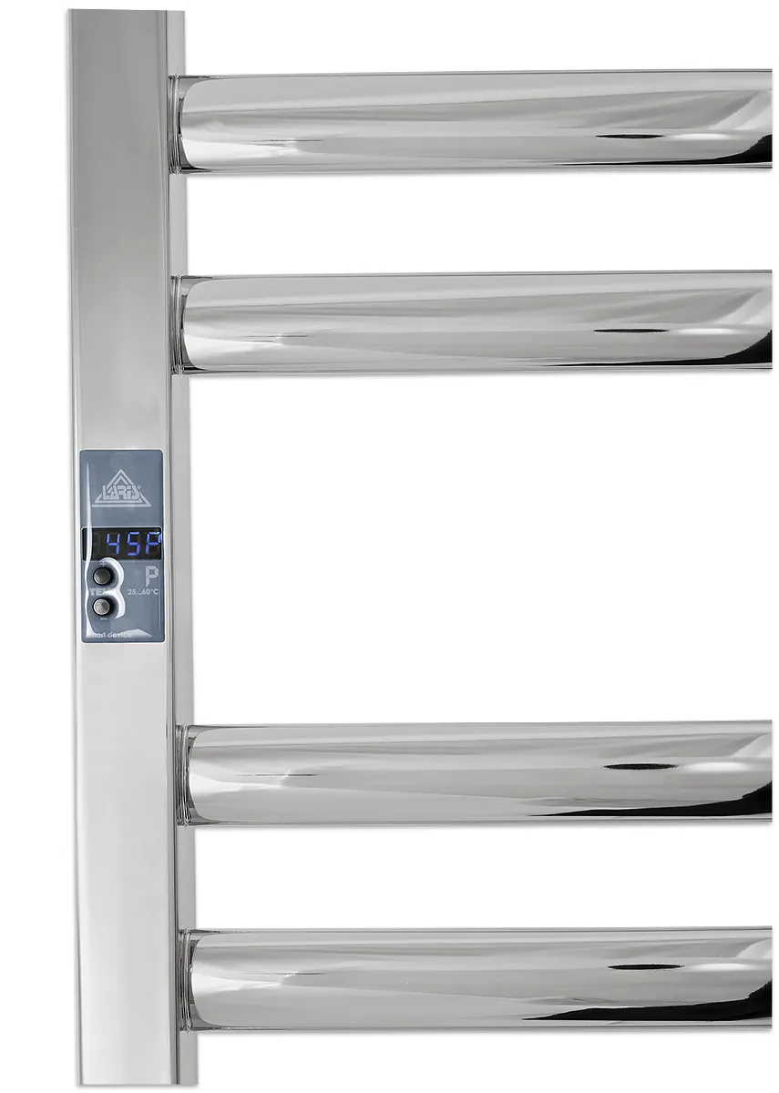 Grzejnik łazienkowy elektryczny Atlant Premium Electro 12 500×1200, przewód z lewej
