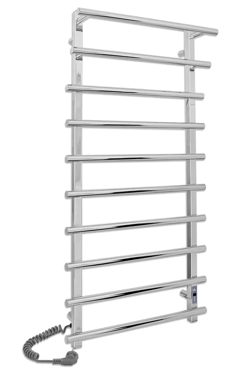 Grzejnik łazienkowy elektryczny Cascade Electro 10 500×1200, przewód z lewej