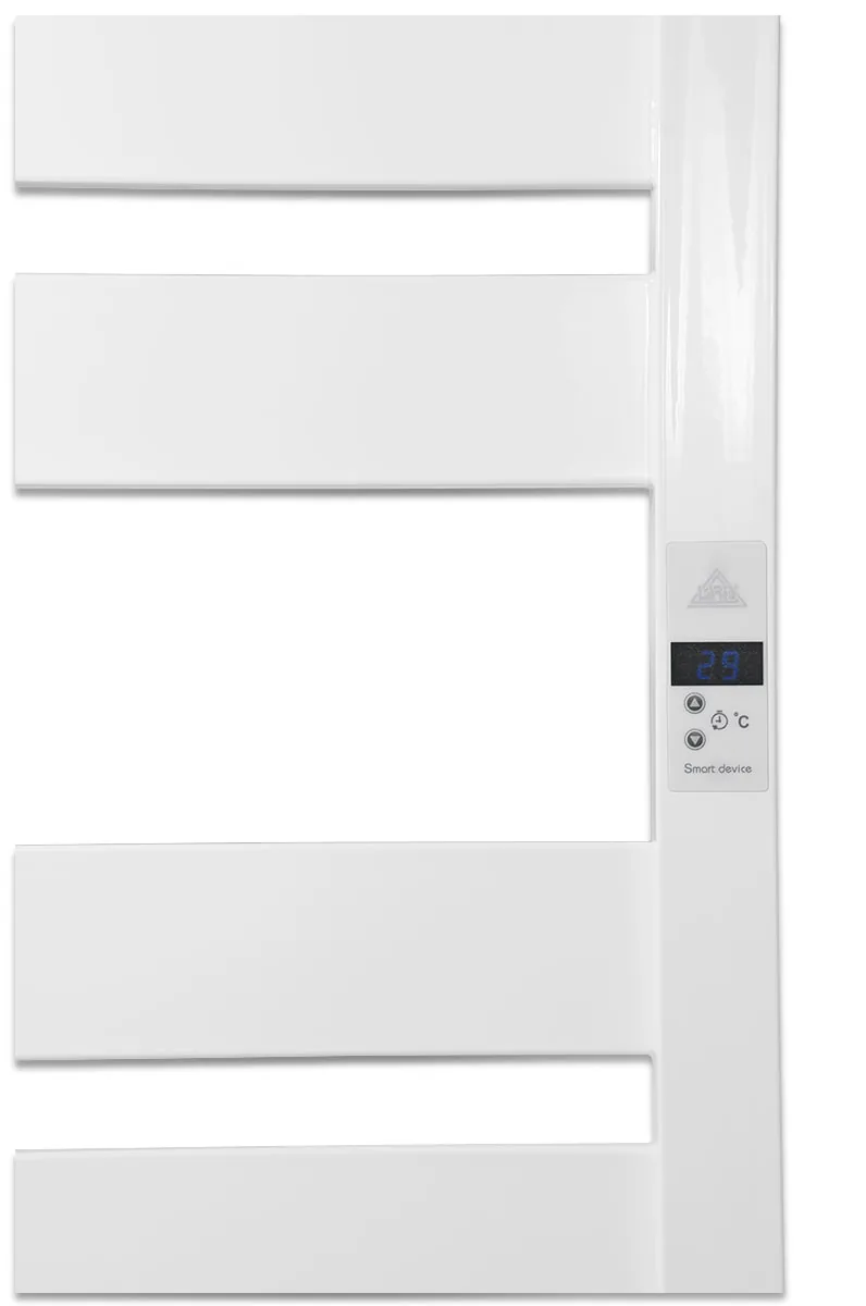 Elektrický koupelnový radiátor Gefest Premium Electro 500×1200 — bílý, kabel zprava